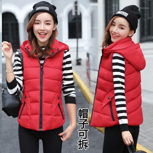 

wholesale 2018 new autumn winter selling women's fashion casual female nice warm vest outerwear g1711, Black;white