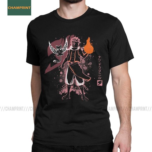 

sport the fire magic fairy tail t-shirts men natsu dragneel lucy heartfilia erza anime cotton tees short sleeve t shirt 4xl 5xl 6xl