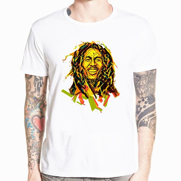 

мужчины creative design боб марли rock summer casual тенниску сплошной черный хип-хоп вершины streetwear спорта толстовка с капюшоном hoodie