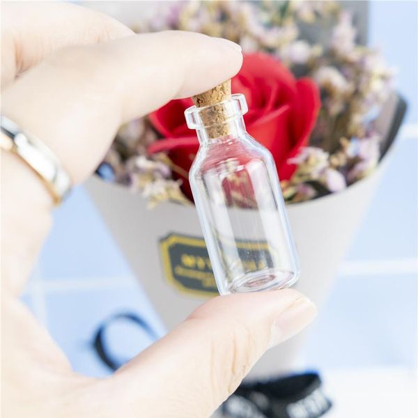 

small glass jars with wood lid 18*40*7mm 5ml mini empty glass bottles glass vial 100pcs/lot jllean