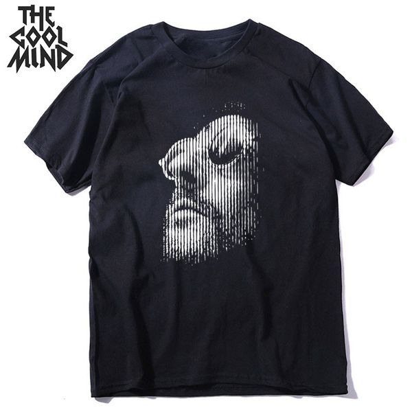 

sport coolmind 100% cotton o-neck cool print men t shirt casual loose summer men tshirt knitted oversized t-shirt men tee shirts 2019