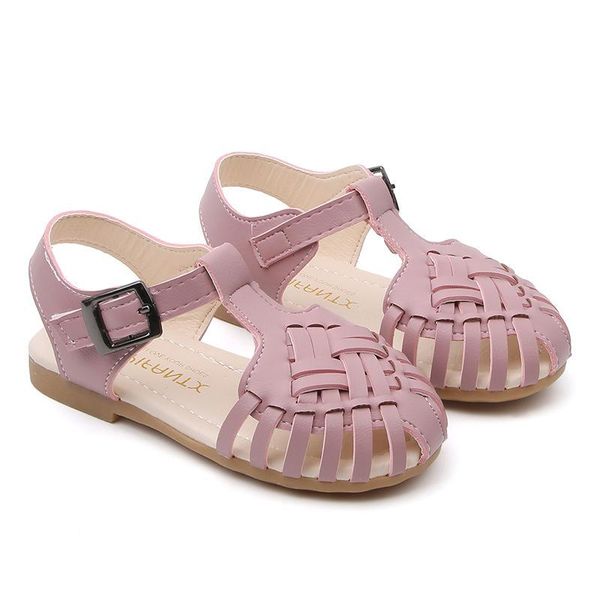 

sandals toddler baby size 21-30 girls knitted princess dress shoes soft outsole summer beach slip-resistant kids, Black;red