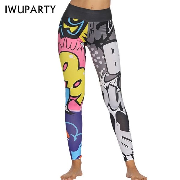 

iwuparty cartoon digital printing gym booty leggings sport yoga pants women fitness clothing legging push up running tights y200529, Black