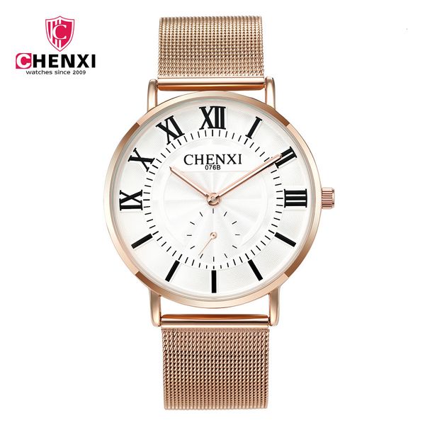

stainless mesh men's steel band chenxi quartz 076 b ultra thin student watch female