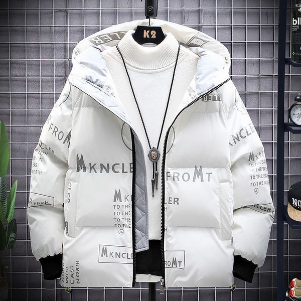 

2021 new winter arrival men's jacket of men heavy cotton padded beautiful white bread shipping clothes ui59, Black