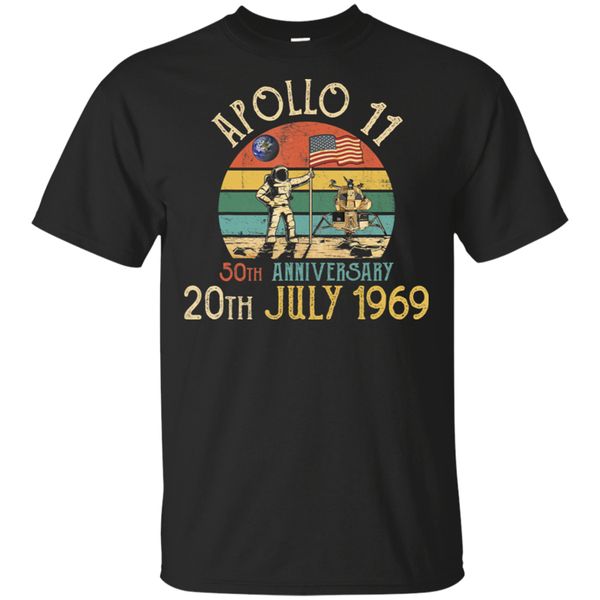 

apollo 11 50th anniversary moon landing 1969 - 2020 vintage men t-shirt s 2xl дышащий tops майка спортивная с капюшоном hoodie