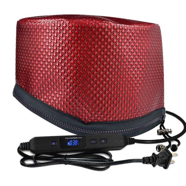 

electric heating hair dryer cap timing adjustable temperature with lcd monitor evaporation cap steamer for home barbershop u