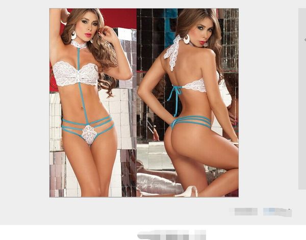 

underwear european and american new three-point lace transparent one-piece navel suit manufacturers spot, Red;black