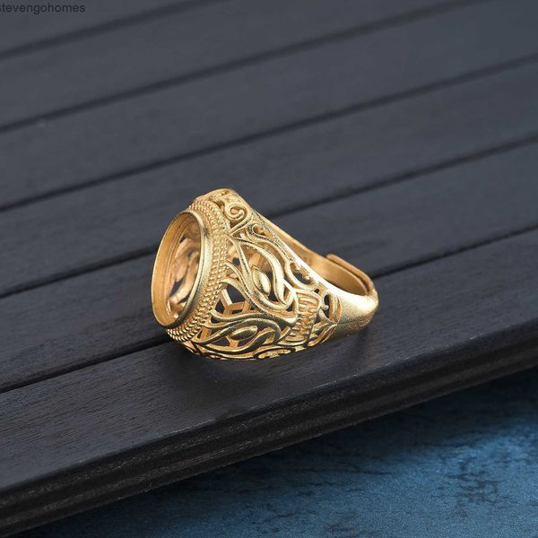 

ring accessories men's agate fashion jewelry hollow, Silver