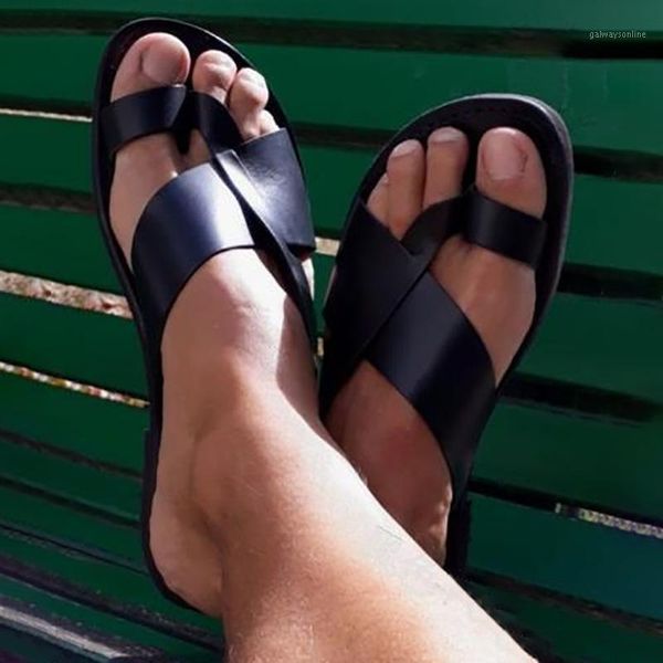 

sandals men shoes casual flat shoe male man flats summer flip thong slippers slides zapatos de hombres personlizar m05111, Black