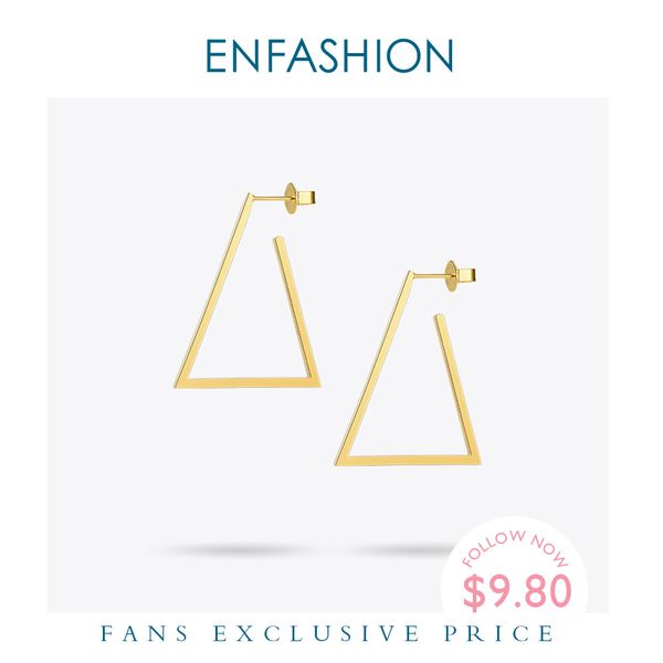 

dangle & chandelier enfashion jewelry geometric small triangle earrings gold color stainless steel long drop for women earings eb171034, Silver