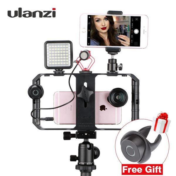 

ulanzi u-rig pro smartphone video rig shoe mounts film equipment case handheld phone video stabilizer grip tripod mount stand
