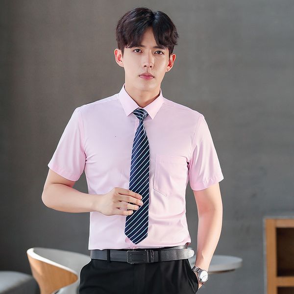 

new non iron cotton shirt for men's business office in summer 2020, White;black