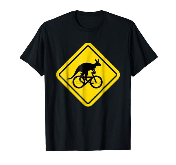 

kangaroo riding bicycle funny australia safety sign print casual men brand tee hoodie designers t shirts sweatshirt
