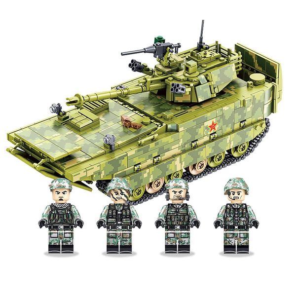

ly_bags 632007 военные серии ww2 китайская армия основной боевой танк building block model technology игрушки для детей jllhnu