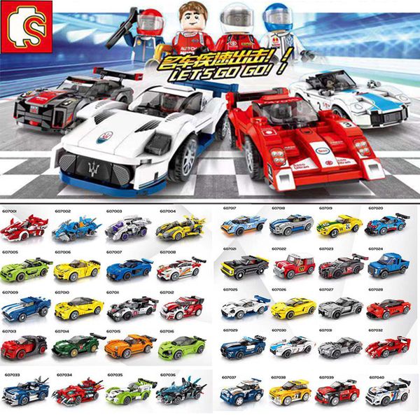 

sembo block famous cars series city super speed champions racing car building block amg racer technic bricks car toy for kids 1008