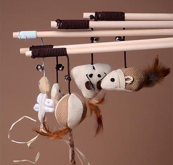 

pet cat toy cute design bird feather dog toy cat tease wooden stick toy for cats products for k wmtraa dh_garden