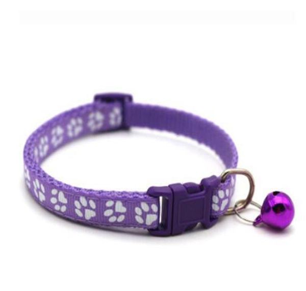 

12styles собачья щенок кошек воротник распустить регулируемые кошки хомуты с колокольчиком bling paw подвесок для домашних животных украшени