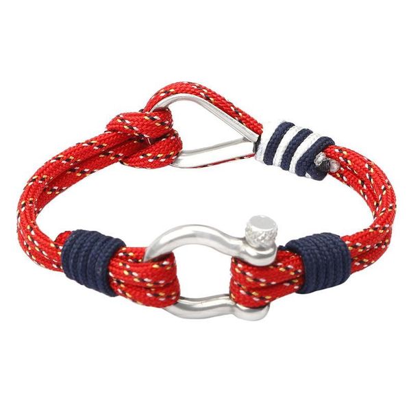 

tangyin fashion weave bracelets men charm 550 survival rope chain paracord stainless steel bracelet male wrap metal spo jllsoa