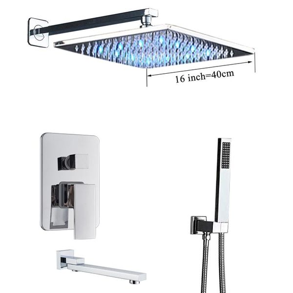 

bathroom faucet chrome led rain shower bath faucet ceiling mounted bathtub shower mixer tap bathroom shower faucet set bbyttg lg2010