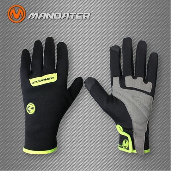 

cycling men winter waterproof mtb women bike full finger keep warm shockproof outdoor racking sport bicycle gloves, Blue;gray