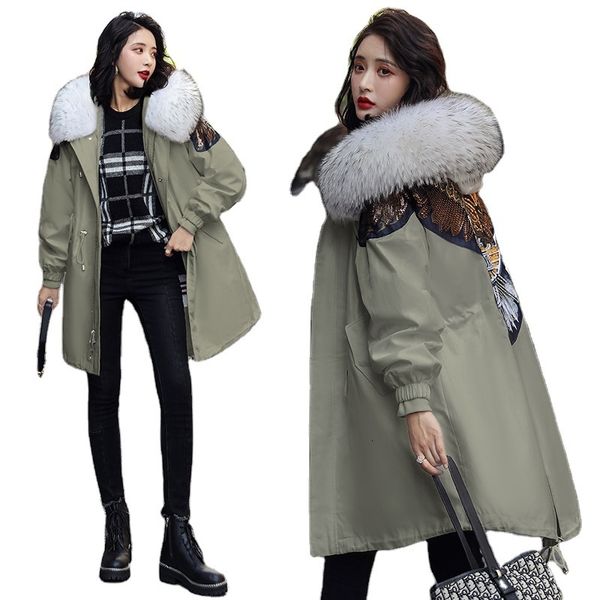 

women's winter closths crop hoodie retro parka jackets