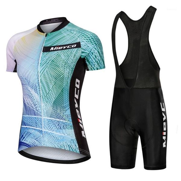 

racing sets 2021 mieyco women pro bicycle jersey set riding uniform wear mountain bike mtb clothes kits maillot cycling clothing dress suit1, Black;blue