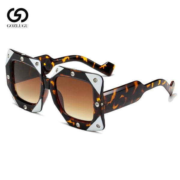 

sunglasses fashion women oversize gradient plastic brand designer female sun glasses uv400 lentes de sol mujer gozlugu, White;black