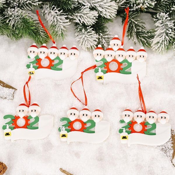 

factoryproduct christmas birthdays quarantine gift party xmas decoration personalized family of 7 ornament pendant with