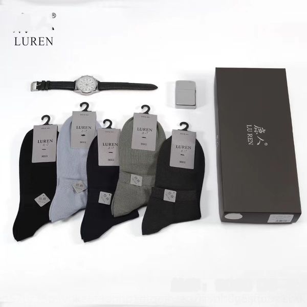 

3yxot deer шелк пенька низкой талии r1fyc новые случайные мужские носки и носки сплошной цвет низкой топ тонкие 5 пар коробка лето, Black