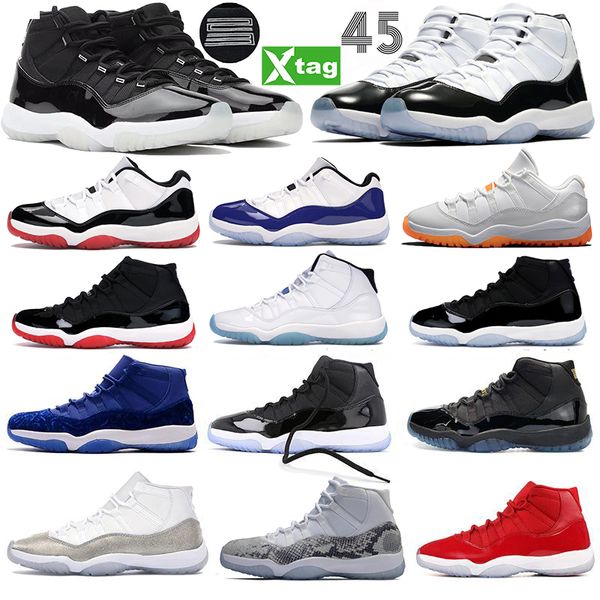 

2021 new 11 11s bred space jam concord 25th anniversary basketball shoes men women heiress cap and gown gym red 72-10 sports sneakers