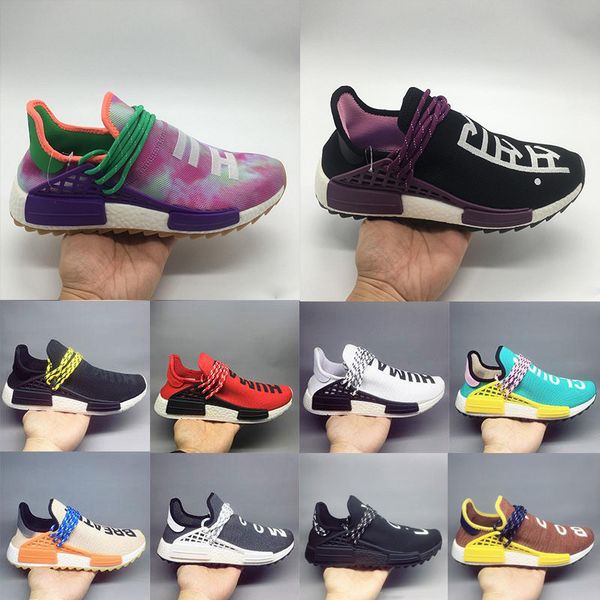 

trail running shoes pharrell williams men womens sneakers hu runner nerd black cream white sport sneaker