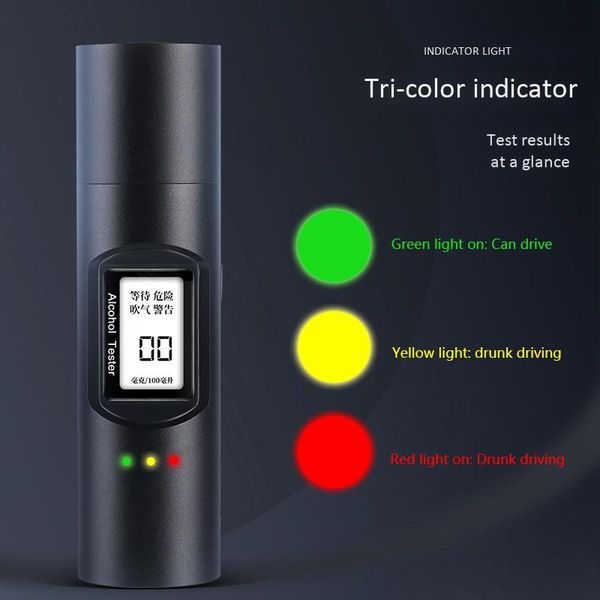 

aluminum alloy mini breathalyzer, breath a-alcohol tester with lcd display usb rechargeable digital alcohol detector