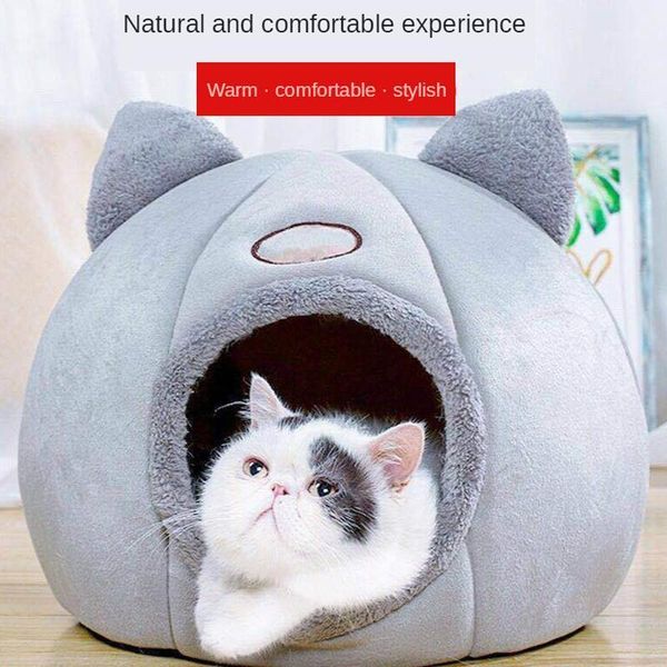 

cat beds & furniture bed mascot house cama para cachorro pets tent cozy cave indoor comfort in winter pet products gatos accesor1