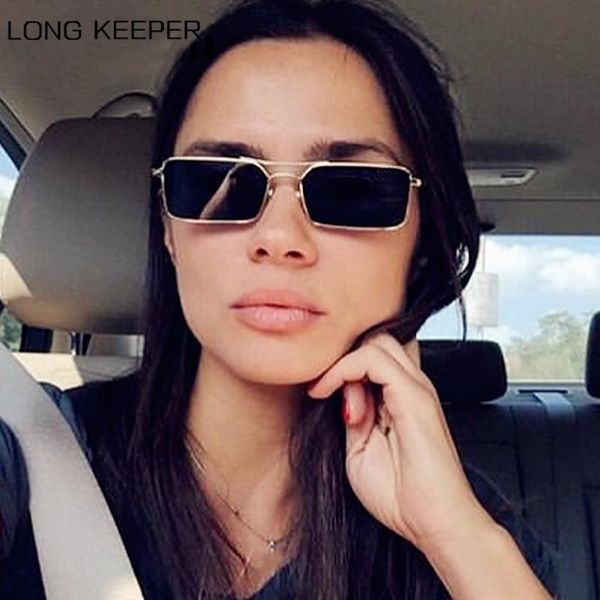 

sunglasses retro rectangle women designer metal small square sun glases men vinatge shades uv400 oculos feminino, White;black