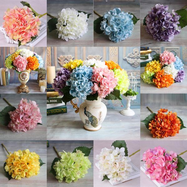 

artificial hydrangea flower head fake silk single real touch hydrangeas for wedding centerpieces home party decorative f 8 nfz7n