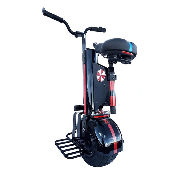 Scooters de monociclo elétrico de uma roda com autoequilíbrio 10 polegadas 800 W 60 V 120 km Scooters elétricos adultos com assento/alça