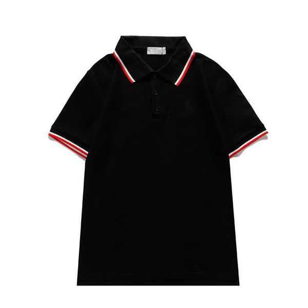 

mens designer polos fashion brand polo shirt letter embroidered mens designer short sleeves black white men casual polos, White;black