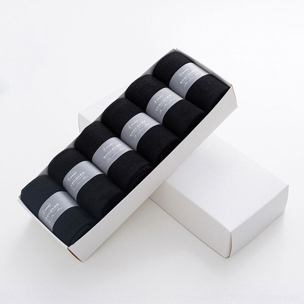 

kcdml tiktok хлопок мужской середины теленок носков чулки носков и sockscolor модные zita3 твердые бутик шесть пар мужчин, Black