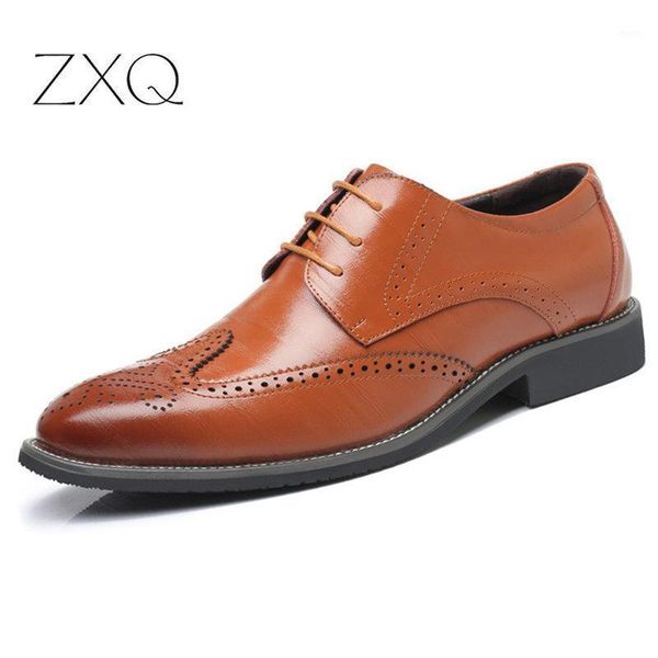 

2020 british style leather mens dress shoes oxford shoes for men lace-up business men1, Black