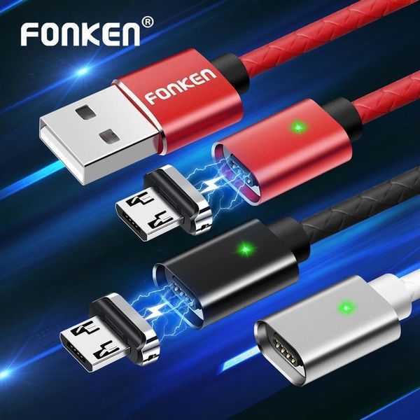 

fonken magnetic fast charging micro usb and type c sync data phone cables quick charge magnet charger cable