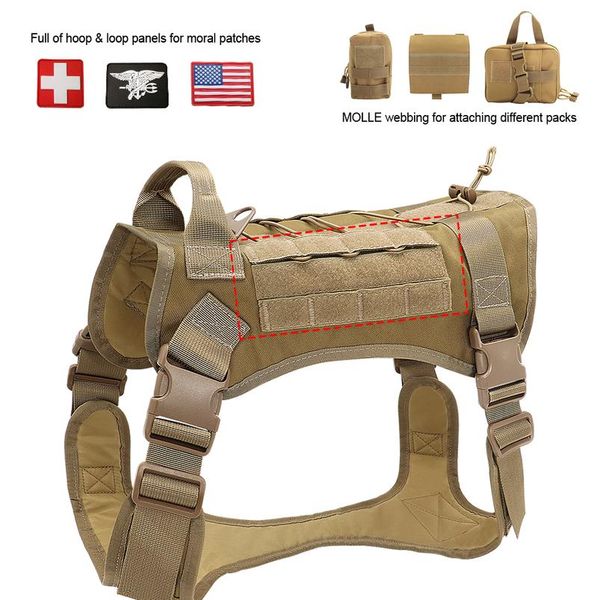 

military tactical dog harness adjustable k9 working dog harness training hunting molle dog vest harness for dogs german bbyvnk