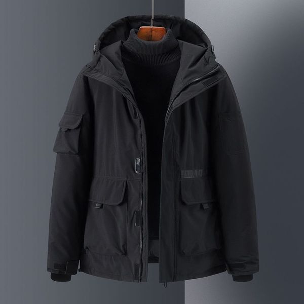 

down winter print new lovers' work cloth men's leisure down et men, Black