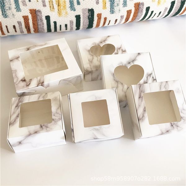 

marble style clear pvc window aircraft handmade gift new boxes paper packaging box jewelry storage box 119 k2