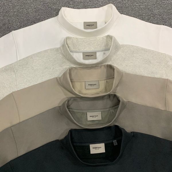 

fashion 2021ss of hoodies god fear hoodie fog long collar stand sleeves bottoms sweater essentials sweaters street casual women pullove thlm, Black