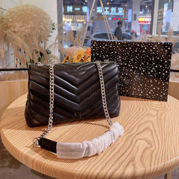 

loulou chain bag square leather women flap handbag designer large capacity shoulder bags quilted messenger handbags