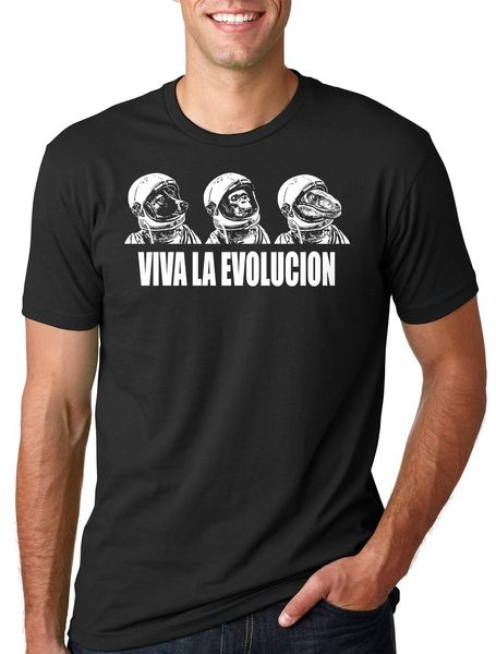 

2018 viva la evolucion t-shirt evolution monkey dinosaur dog space astronaut tee sport hooded sweatshirt hoodie
