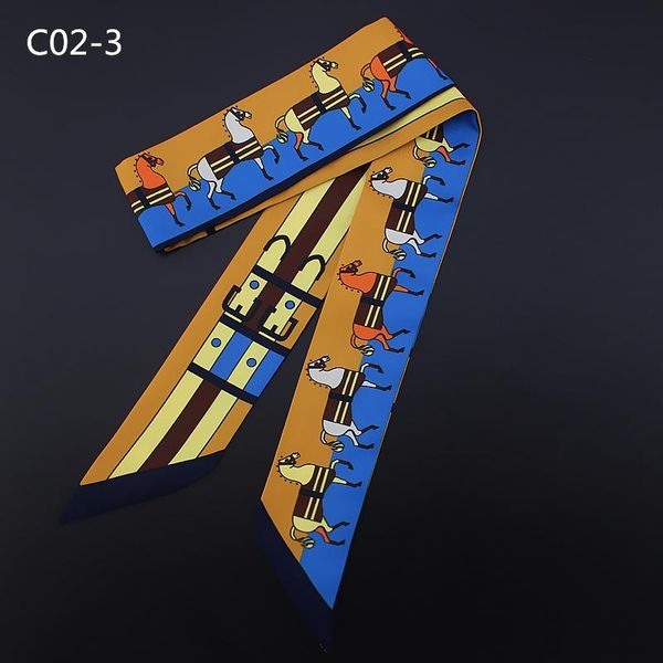 

женская мода тощий шарф шелковый волос шарфы для дам stain шеи шарфы печати животных женский головной убор tie jllejg bde_jewelry, Blue;gray