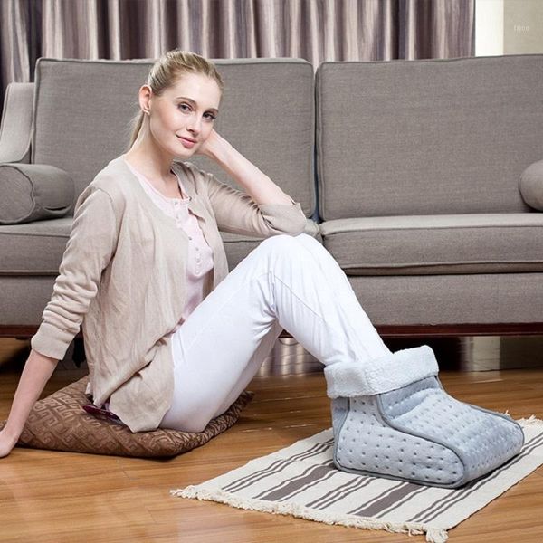 

smart electric heaters 220v - 240v 100w soft synthetic wool and microplush winter thermal foot warmer shoe mat heated booties washable eu pl