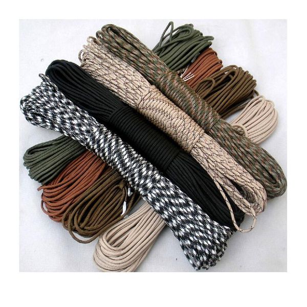 

200 colors paracord 550 paracord parachute cord lanyard rope mil spec type iii 7strand 25 ft climbing camping survival e qyltjm